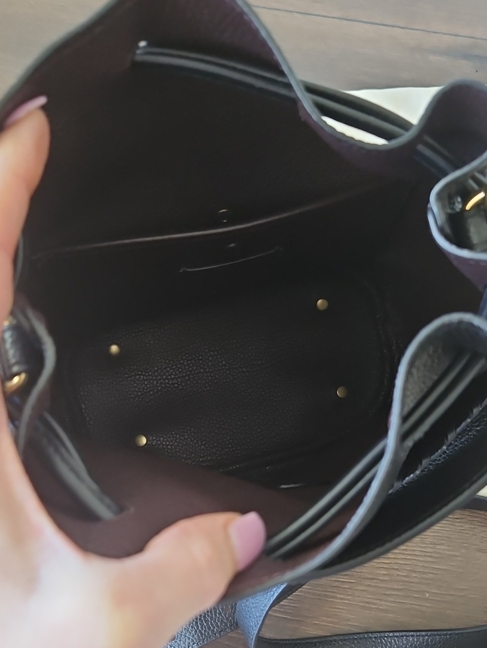 NWOT Coach Blk Pebbled Leather Lora Whipstitch Bucket Bag Detachable Crossbody - Picture 14 of 16